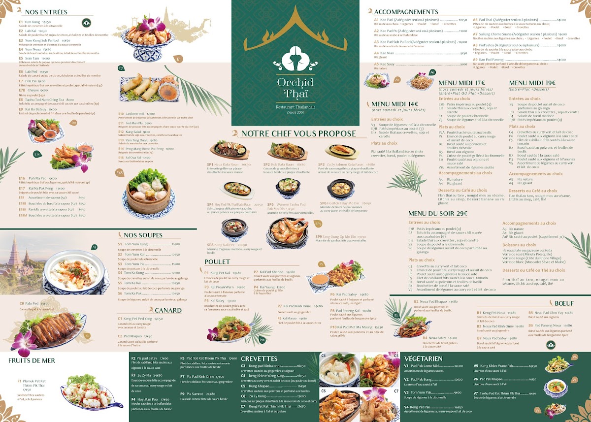 Menu Orchid Thaï-1
