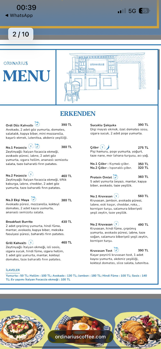 Menu Ordinarius Coffee Sümer-2