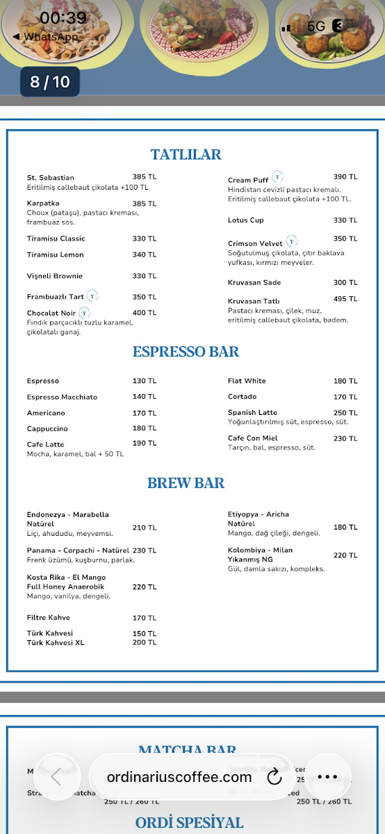 Menu Ordinarius Coffee Sümer-3