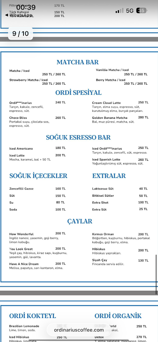 Menu Ordinarius Coffee Sümer-4