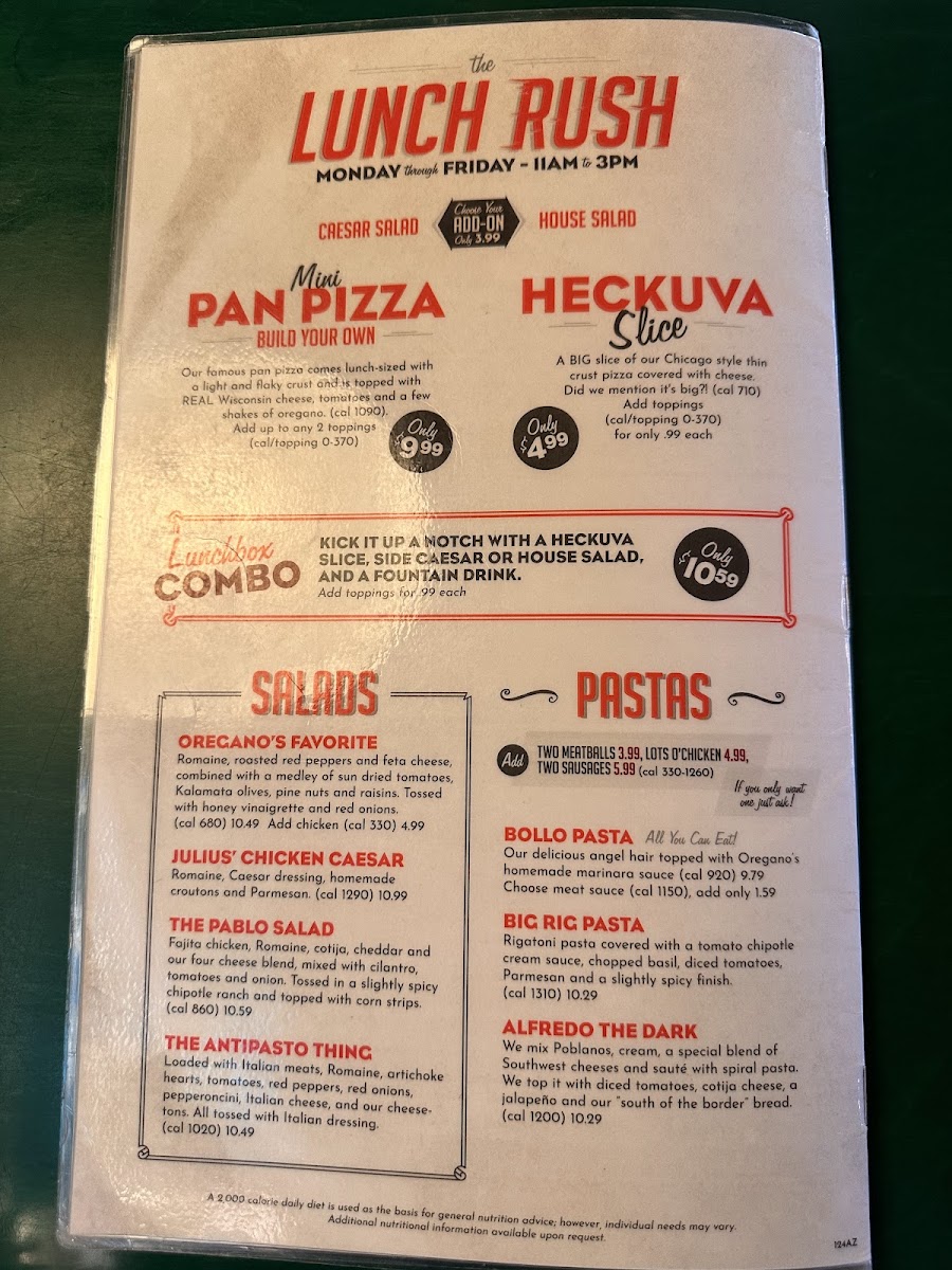 Menu Oregano's-2