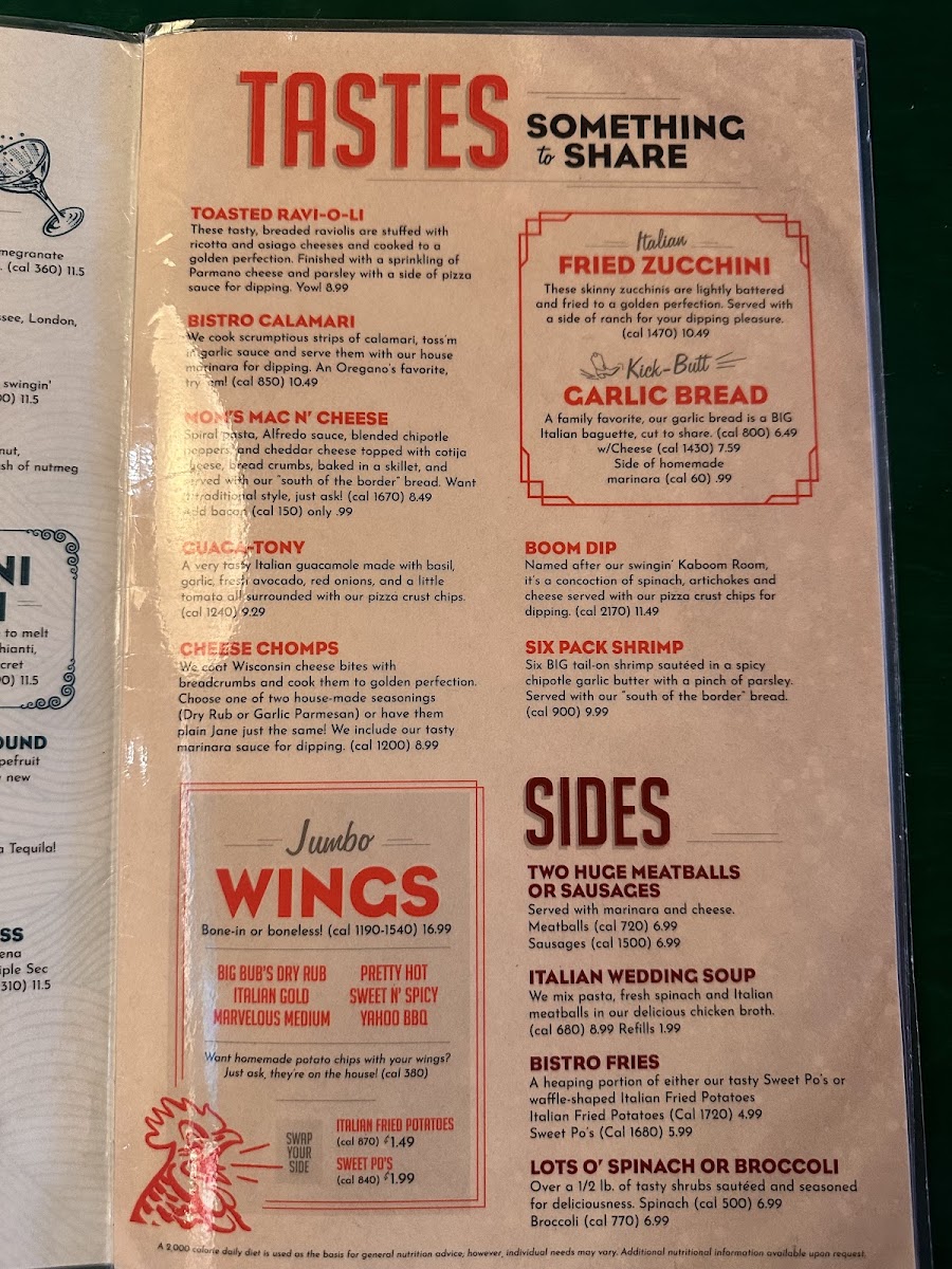 Menu Oregano's-3