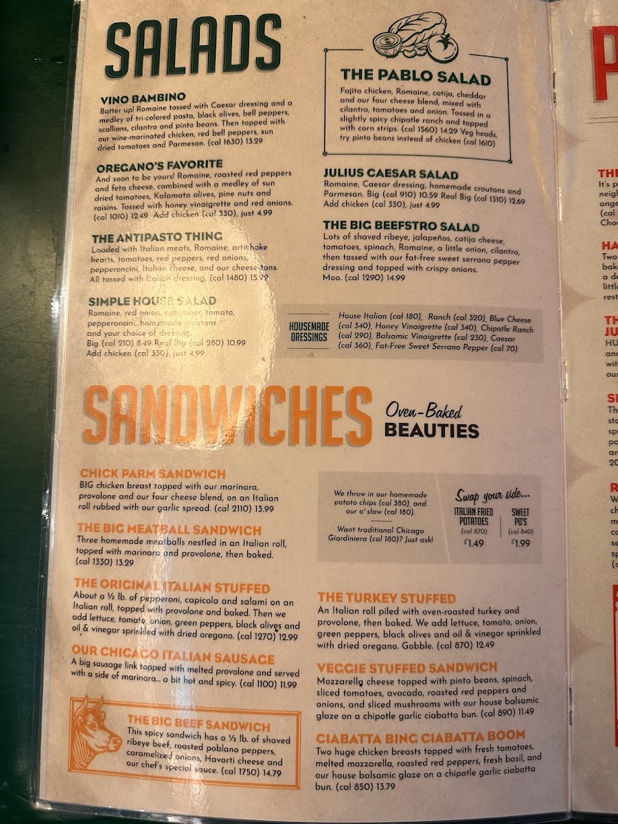 Menu Oregano's-4