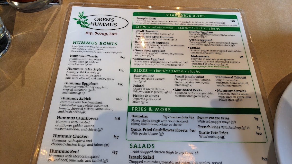 Menu Oren's Hummus-6