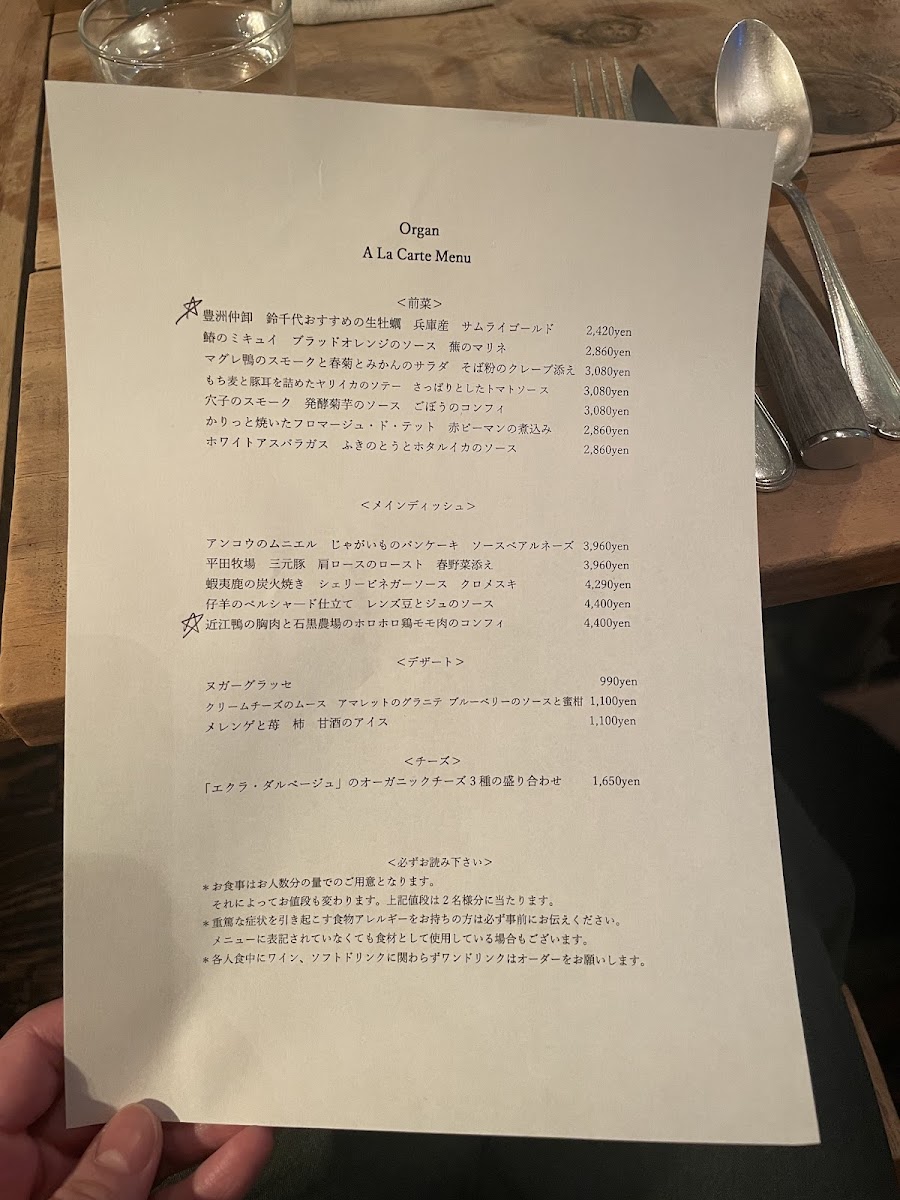 Menu Organ-1