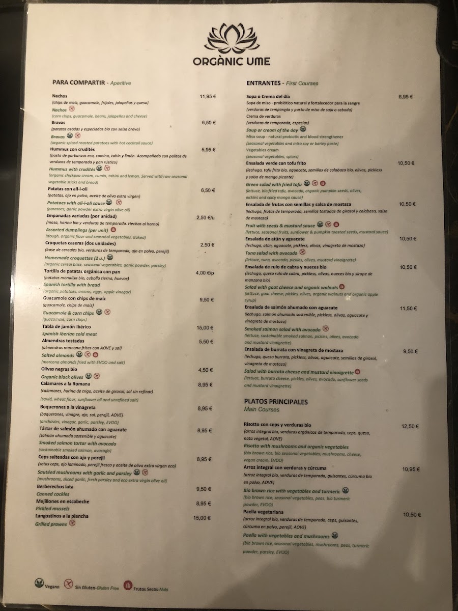 Menu Organic Ume-1