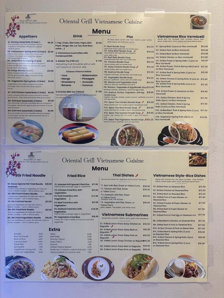 Menu Oriental Grill Vietnamese Cuisine-1