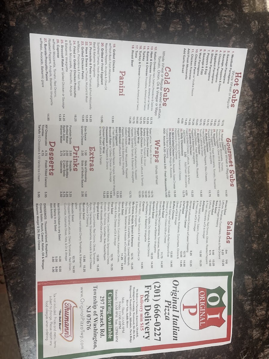 Menu Original Pizza-1