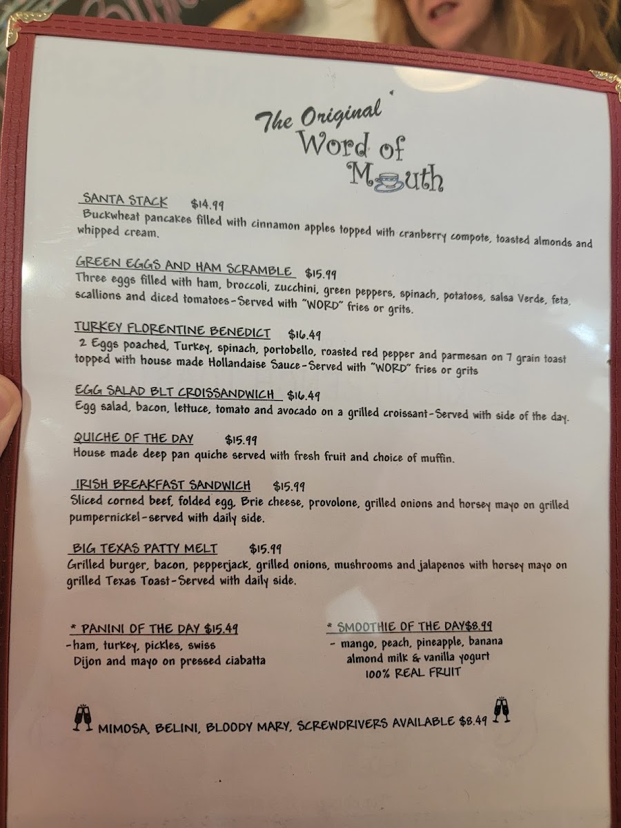 Menu Original Word Of Mouth-1