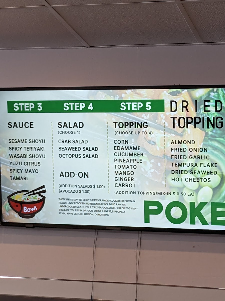 Menu Orion Poke-6