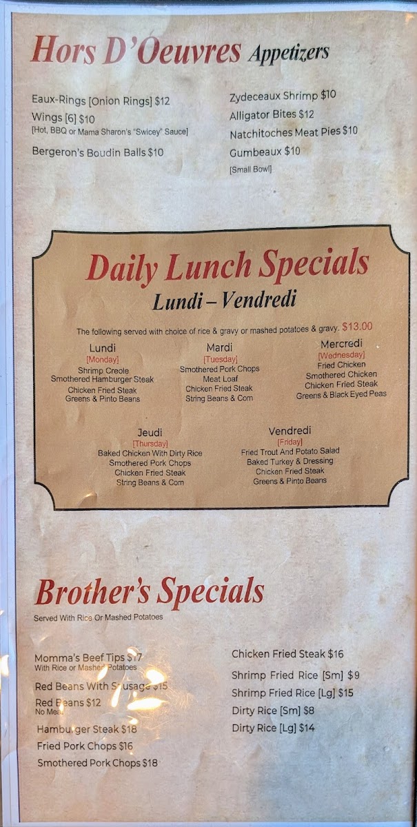 Menu Orlandeaux's Café-6
