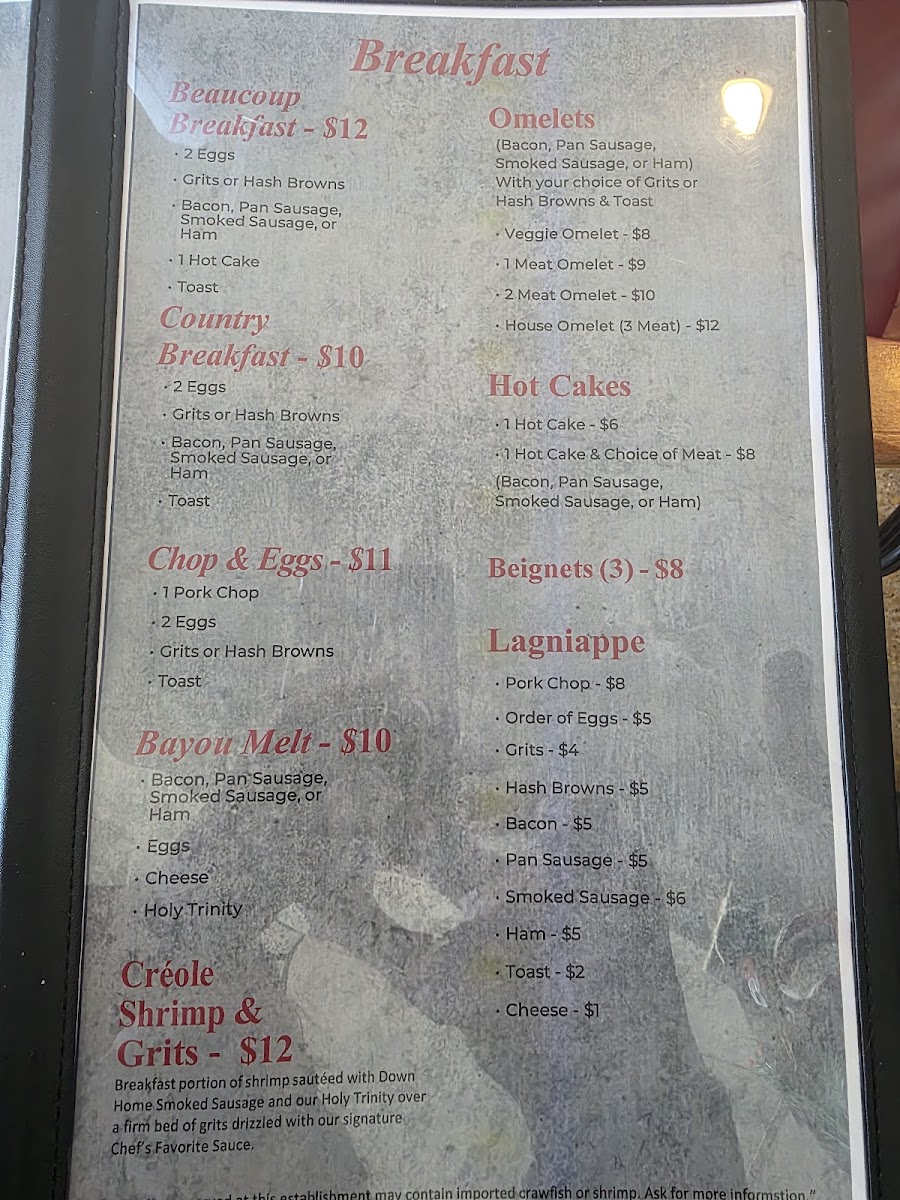 Menu Orlandeaux's Café-8