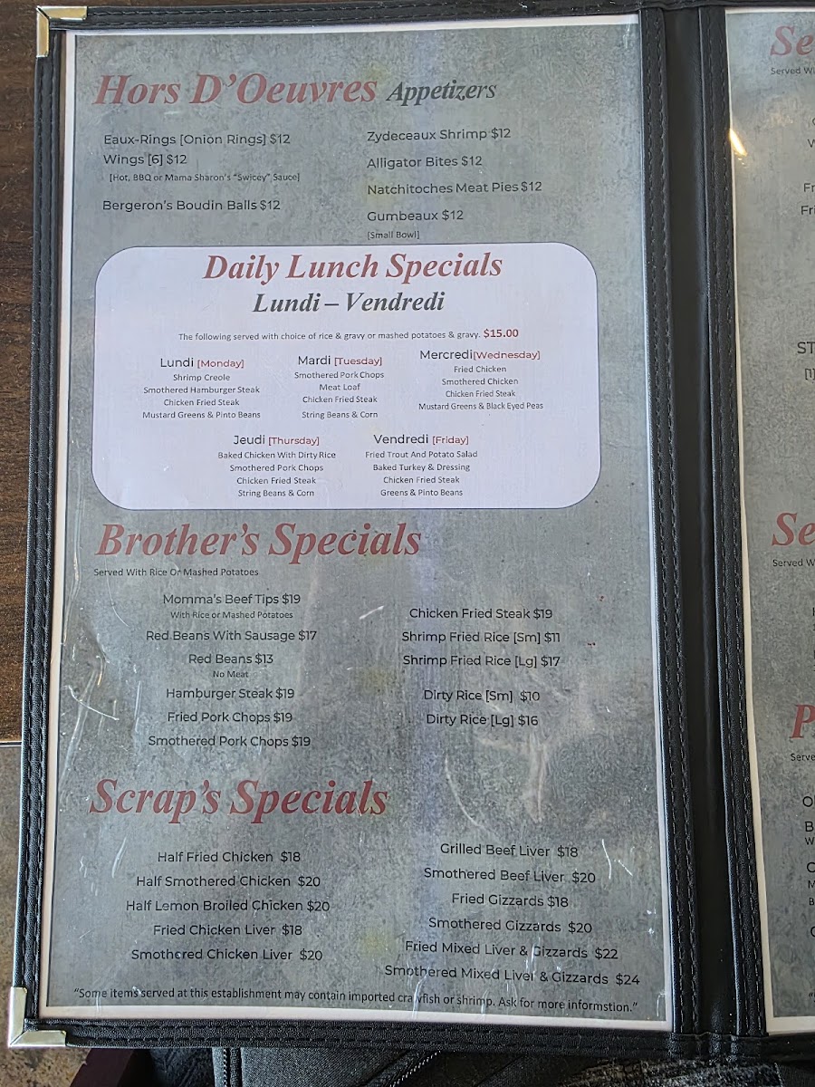 Menu Orlandeaux's Café-9