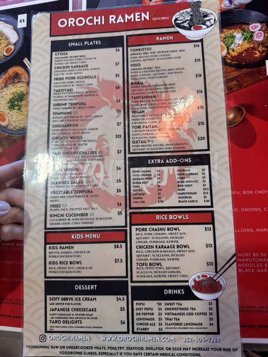 Menu Orochi Ramen-10