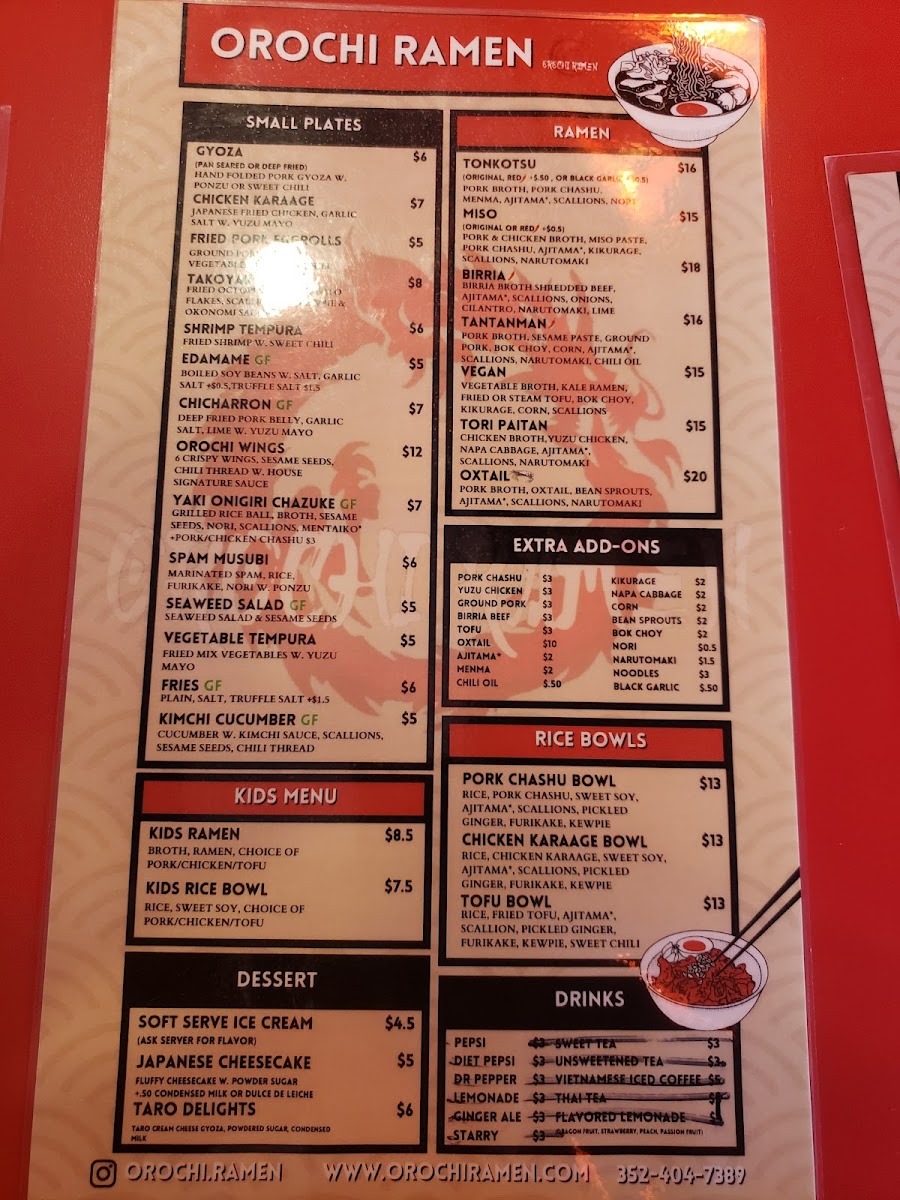 Menu Orochi Ramen-8