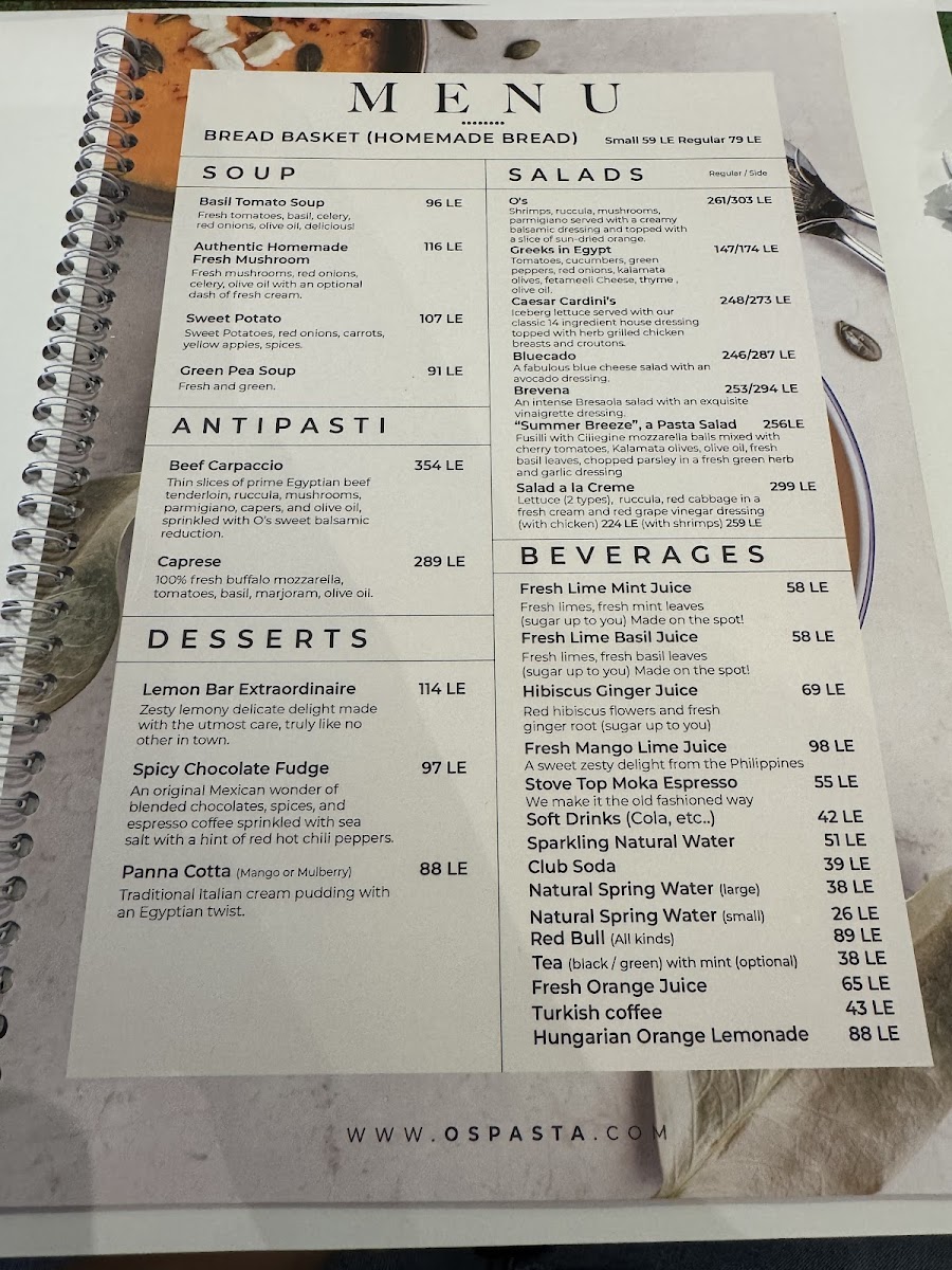 Menu O's Pasta-1