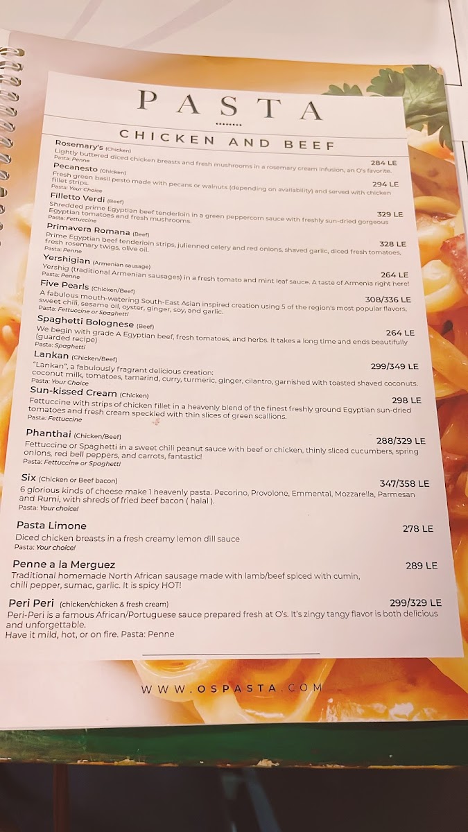 Menu O's Pasta-5