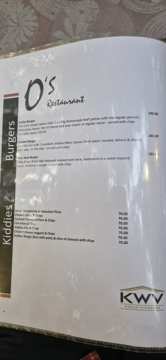 Menu O's Restaurant Parys-4