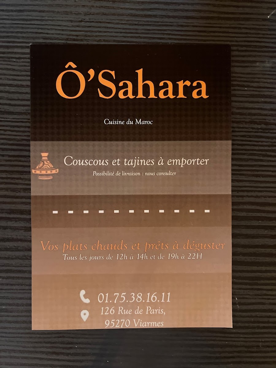 Menu Ô'sahara-7
