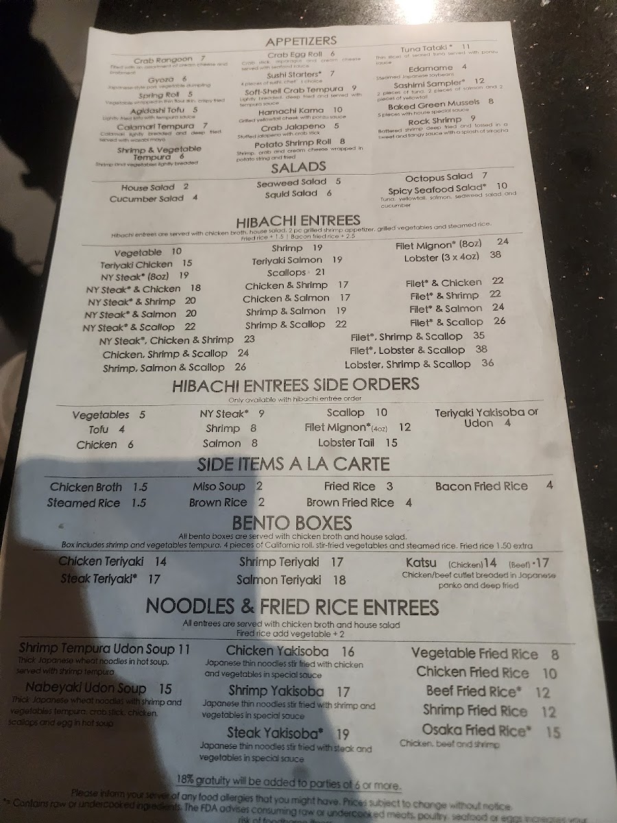 Menu Osaka Steak And Sushi-4