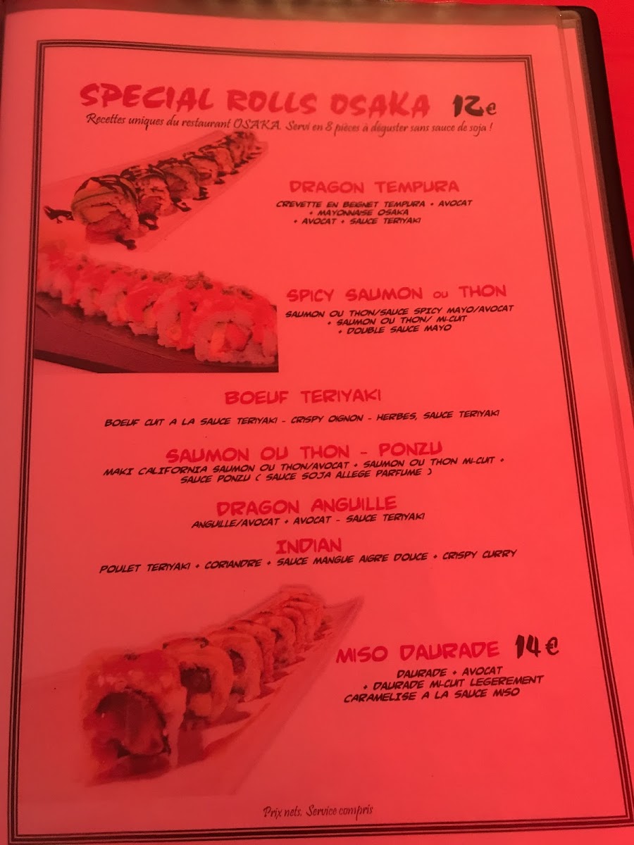 Menu Osaka-7