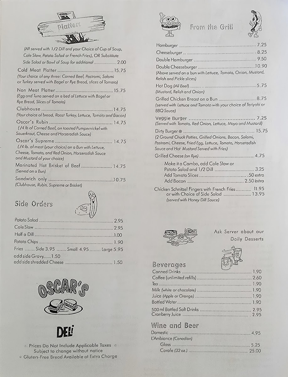 Menu Oscar's Deli-6