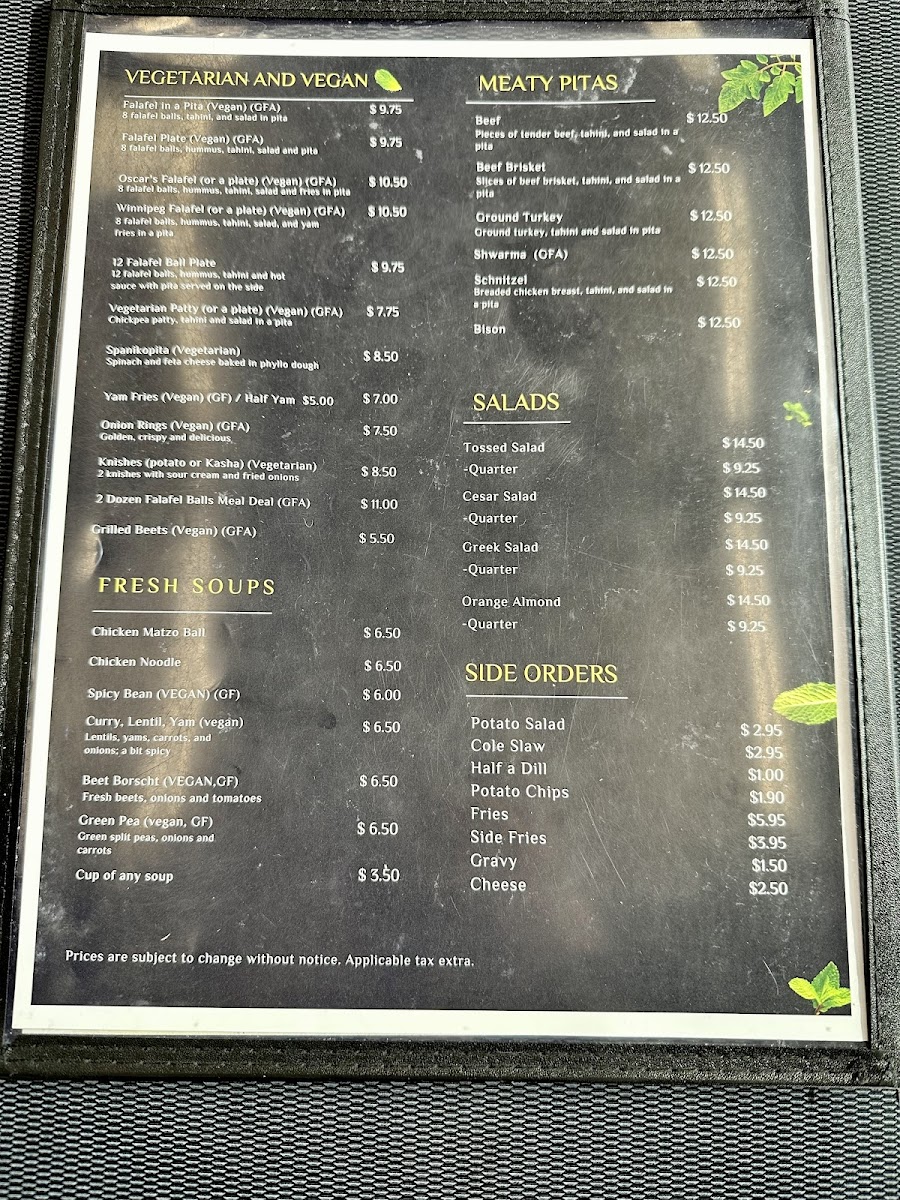 Menu Oscar's Deli-7