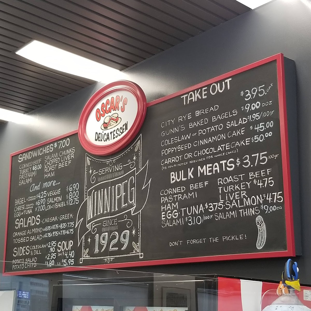 Menu Oscar's Deli-9