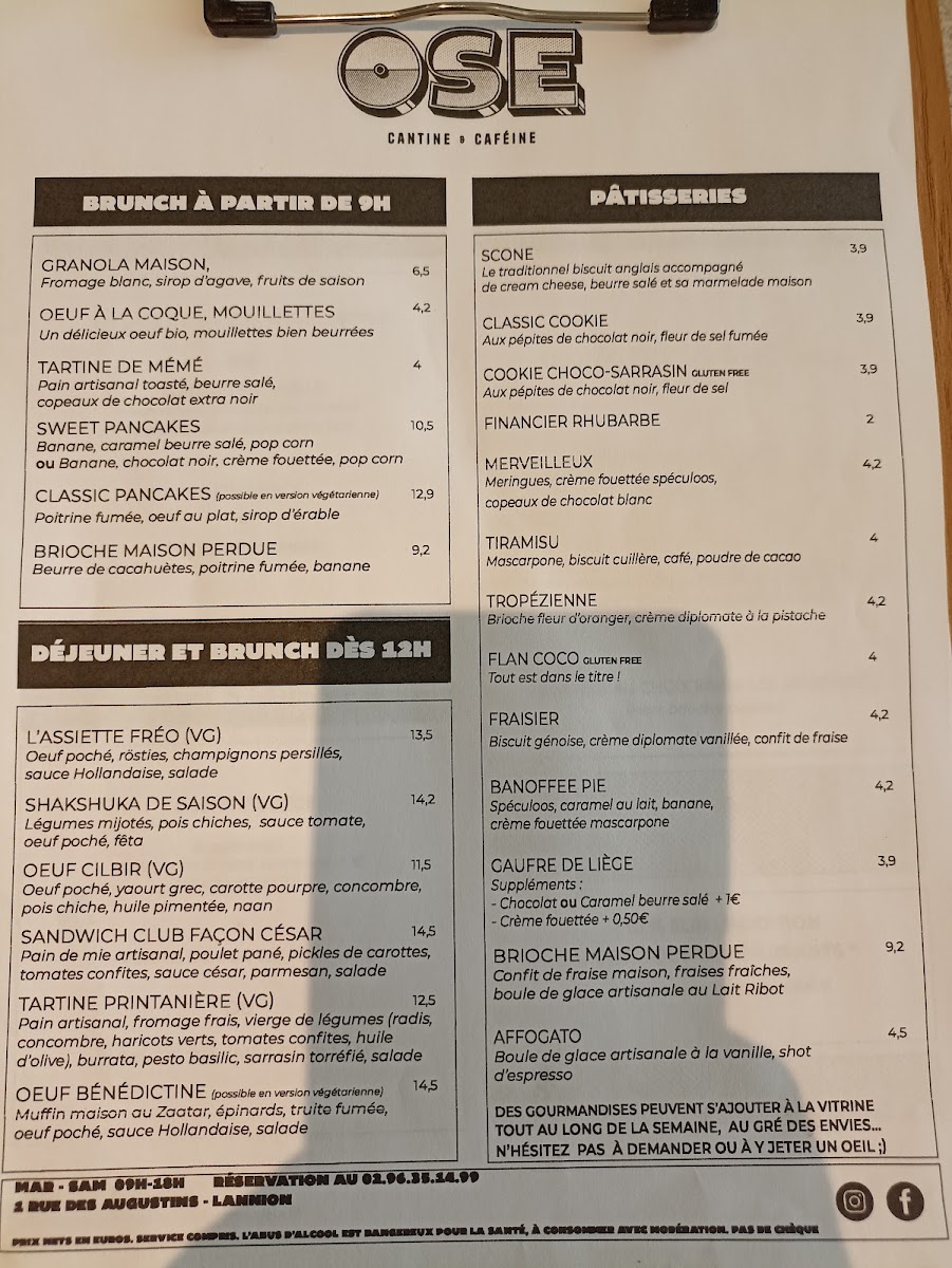 Menu Ose - Cantine & Caféine-3