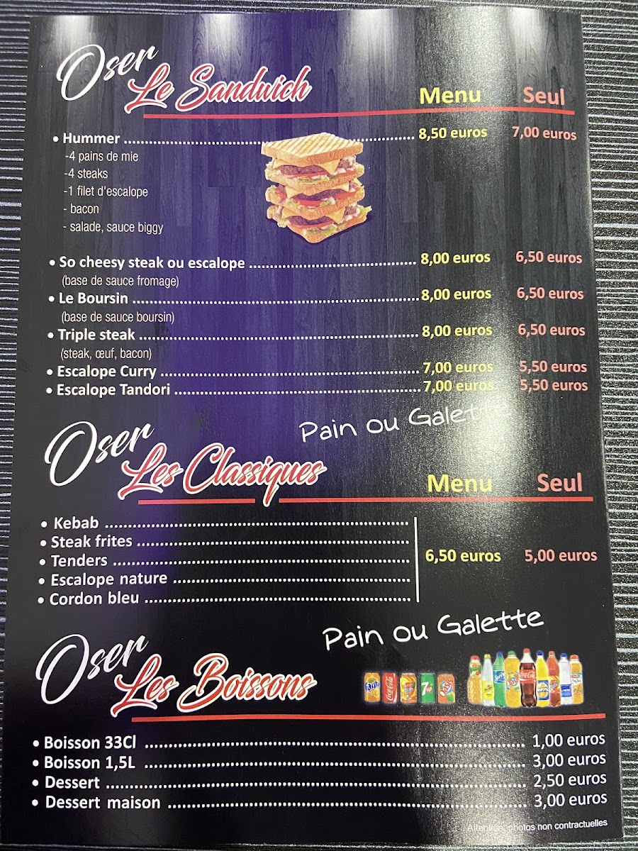 Menu Oser Le Suprême-2