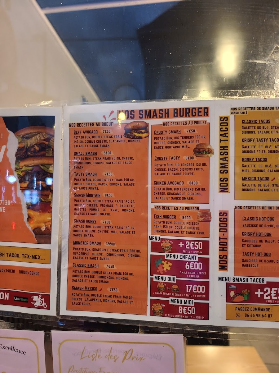 Menu O'smash Restaurant Montereau-3