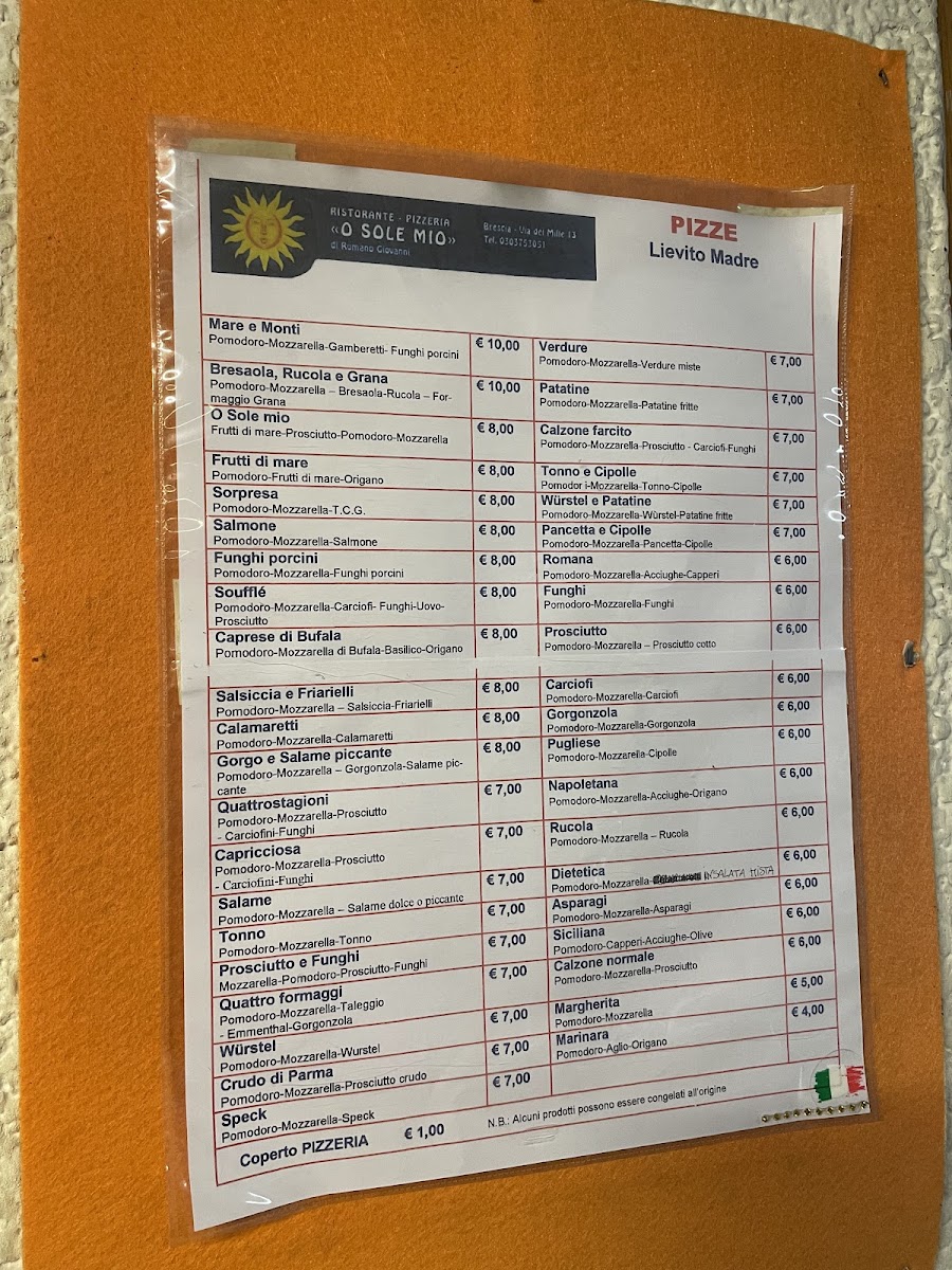 Menu O'sole Mio-2