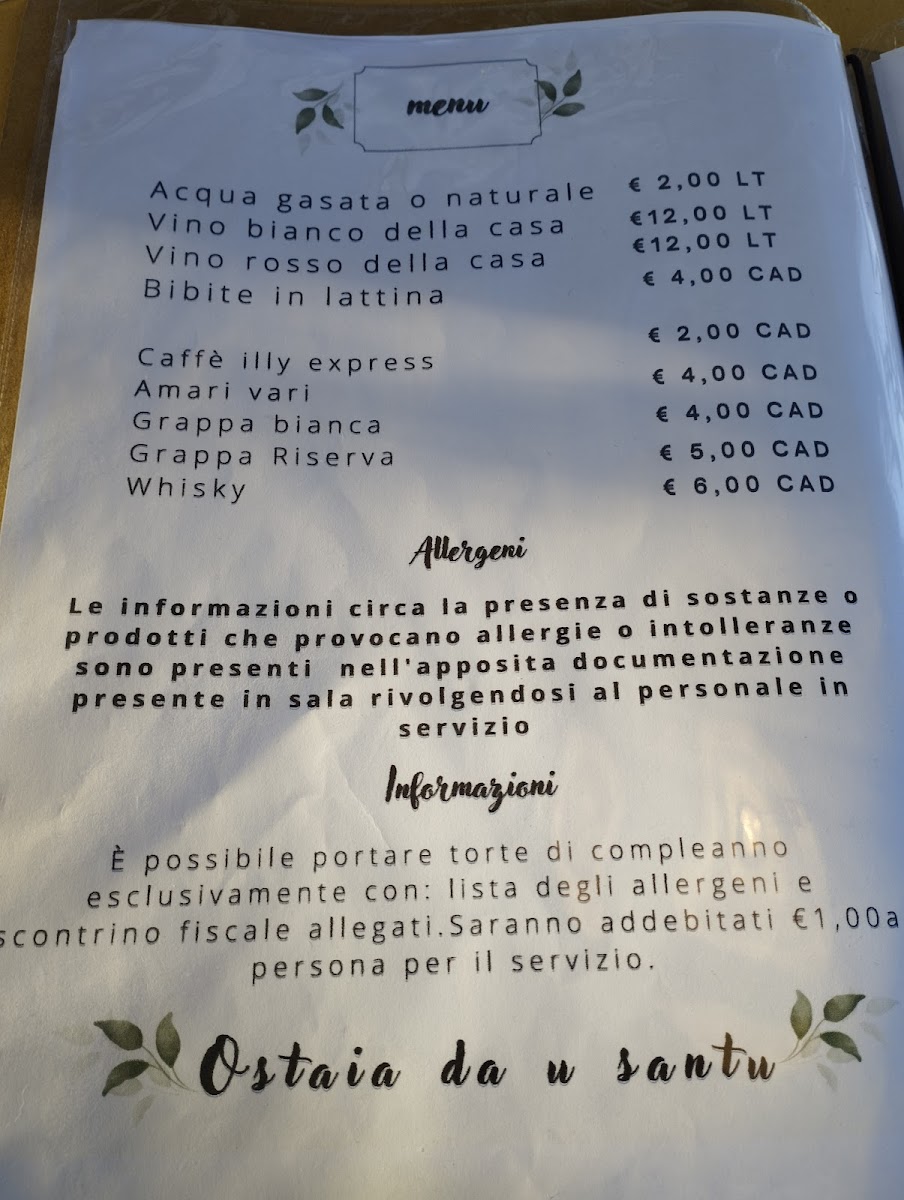 Menu Ostaia Da U Santu-4