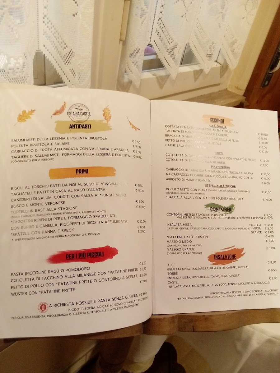 Menu Ostaria Trattoria Castel-1