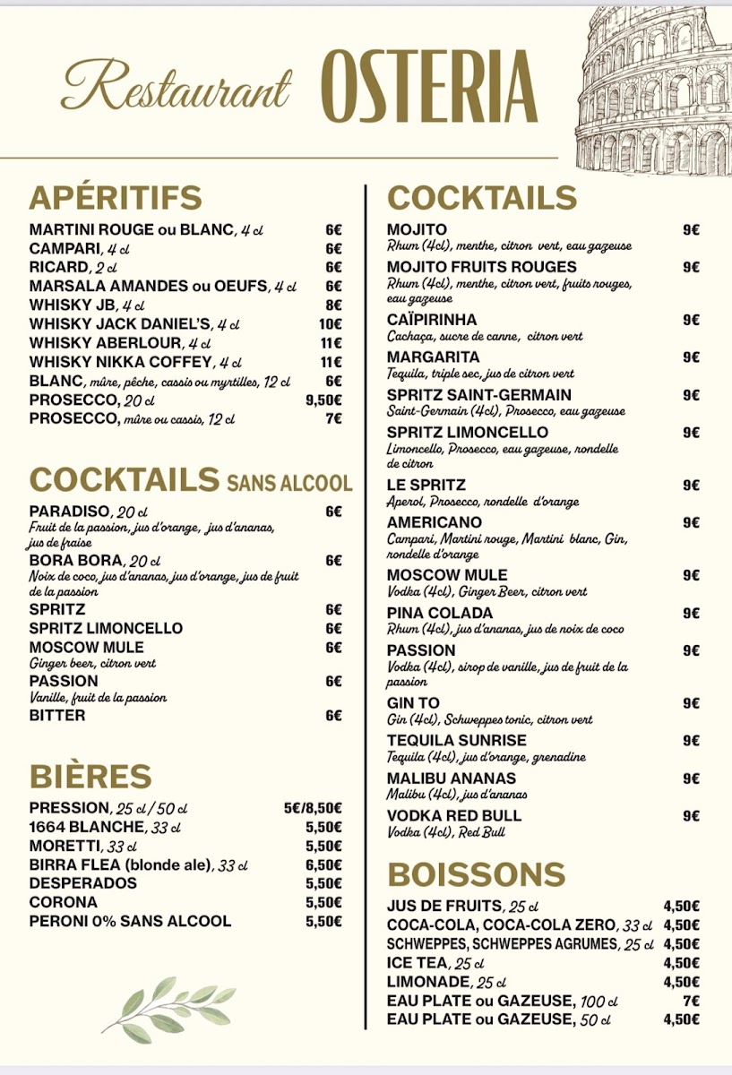 Menu Osteria 163-1