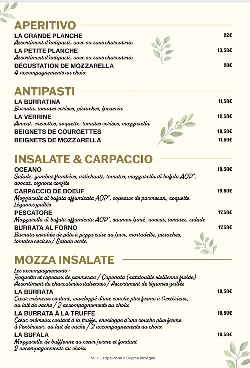 Menu Osteria 163-4