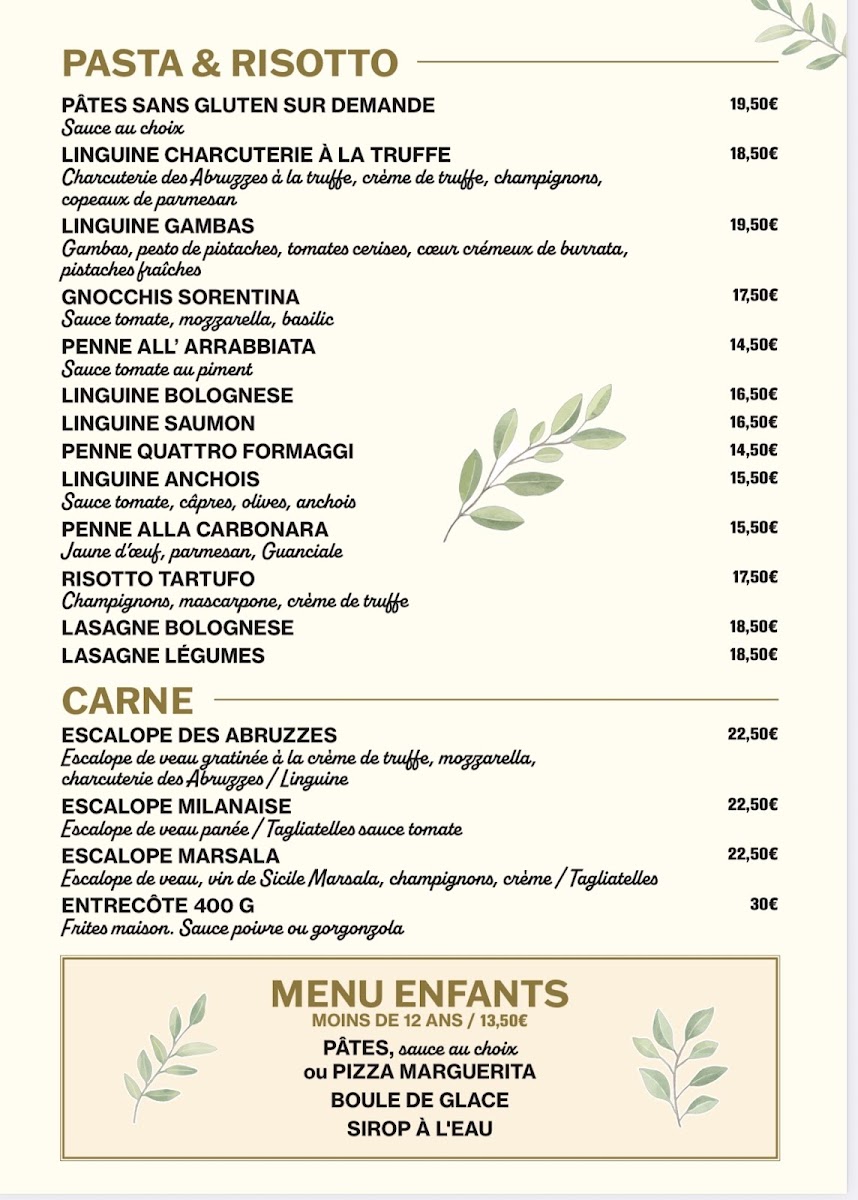 Menu Osteria 163-5
