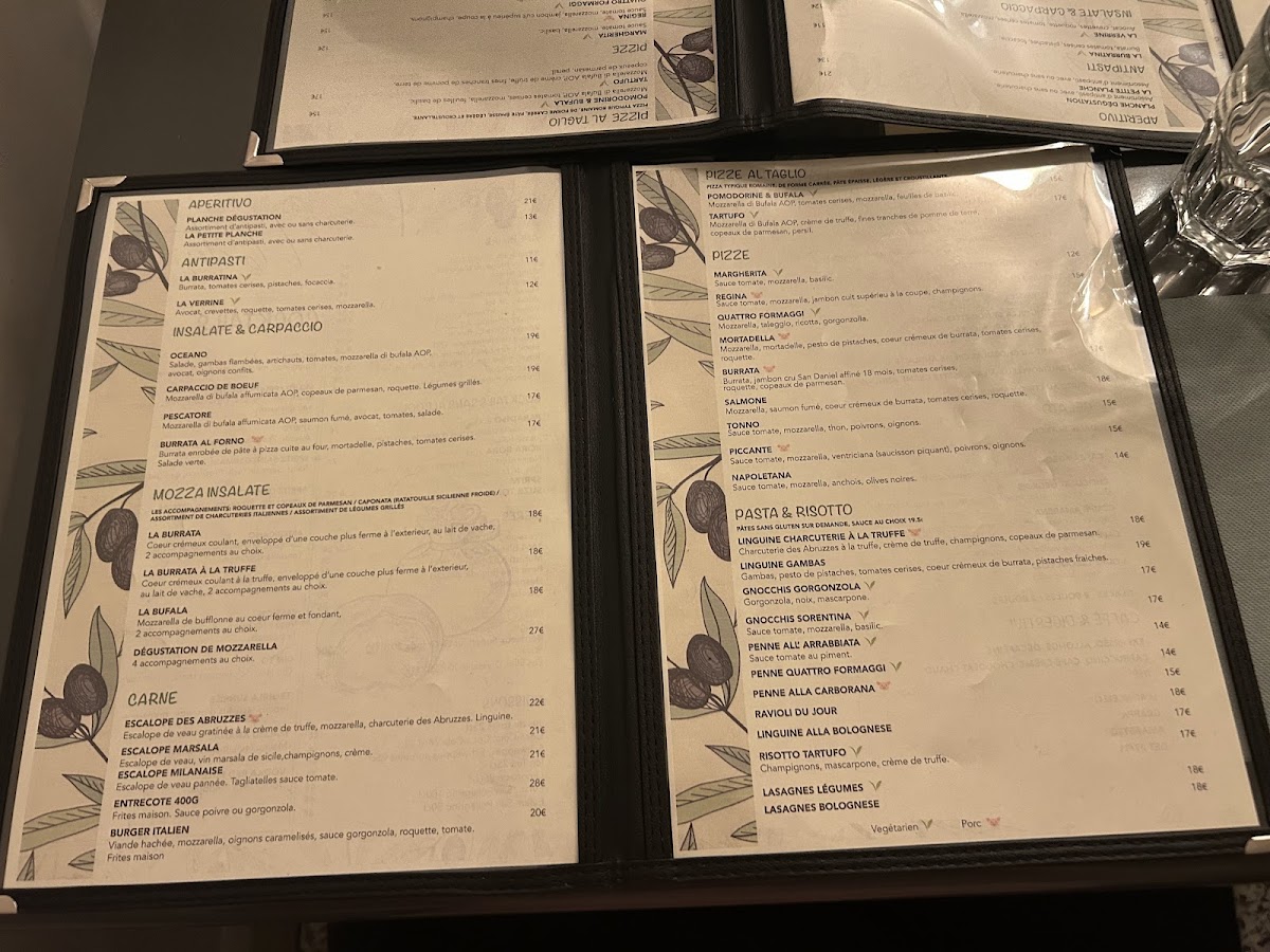 Menu Osteria 163-8