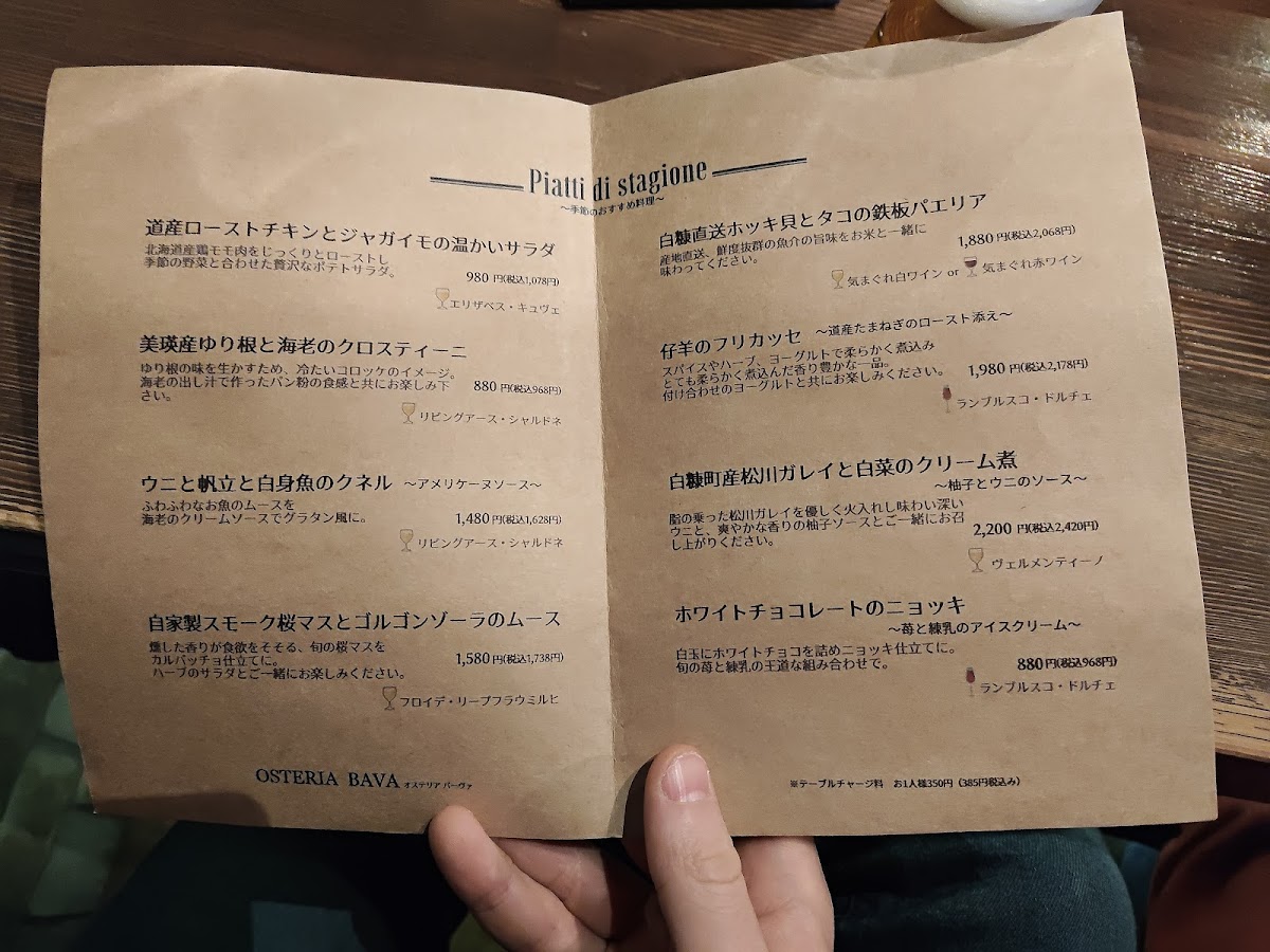 Menu Osteria Bava-1