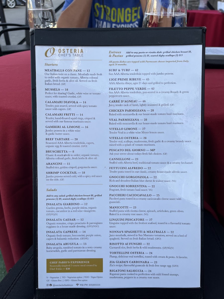 Menu Osteria Chef's Table-2