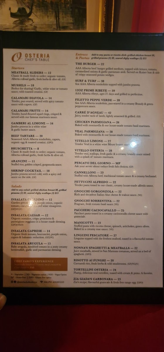 Menu Osteria Chef's Table-6