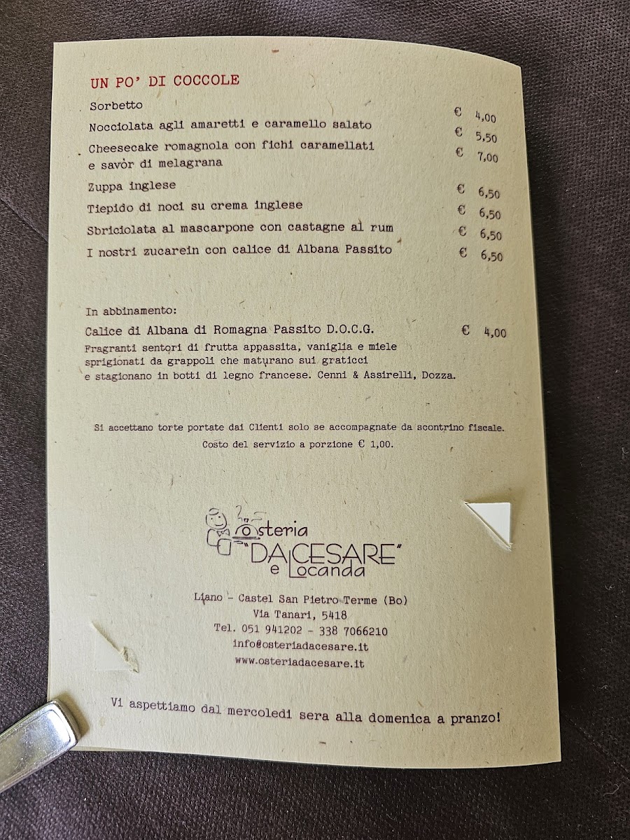 Menu Osteria Da Cesare E Locanda-6