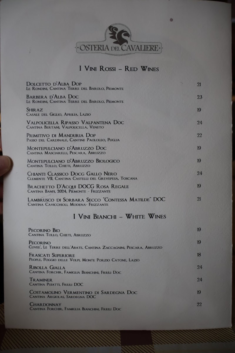 Menu Osteria Del Cavaliere-1
