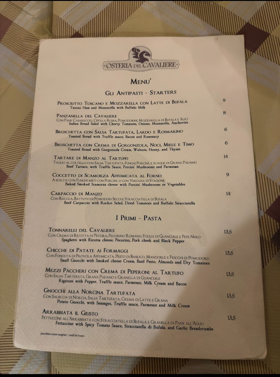 Menu Osteria Del Cavaliere-2
