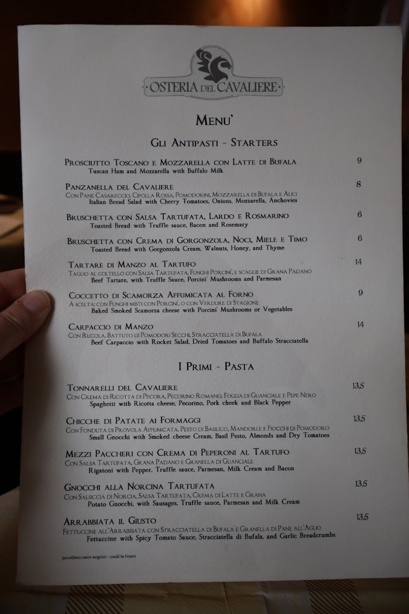 Menu Osteria Del Cavaliere-3