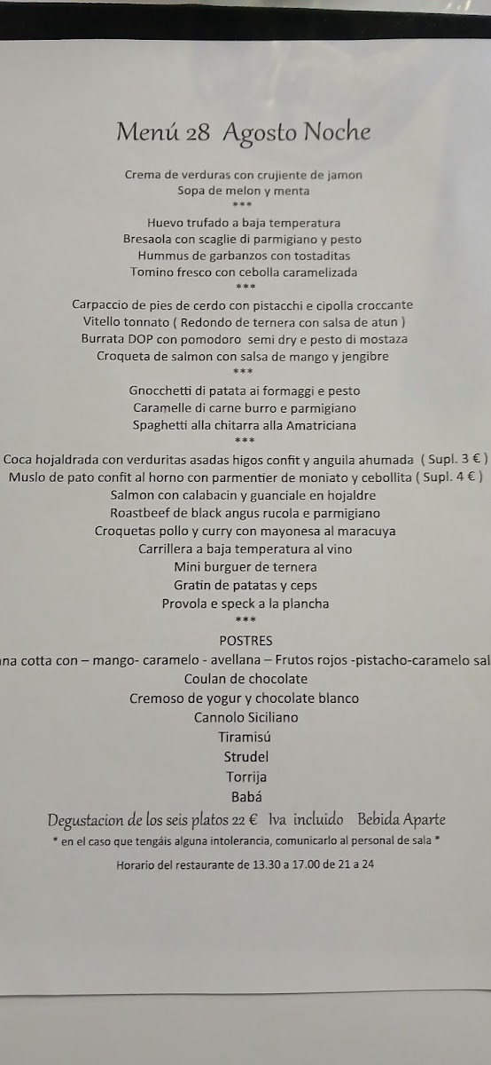 Menu Osteria Del Mare-7