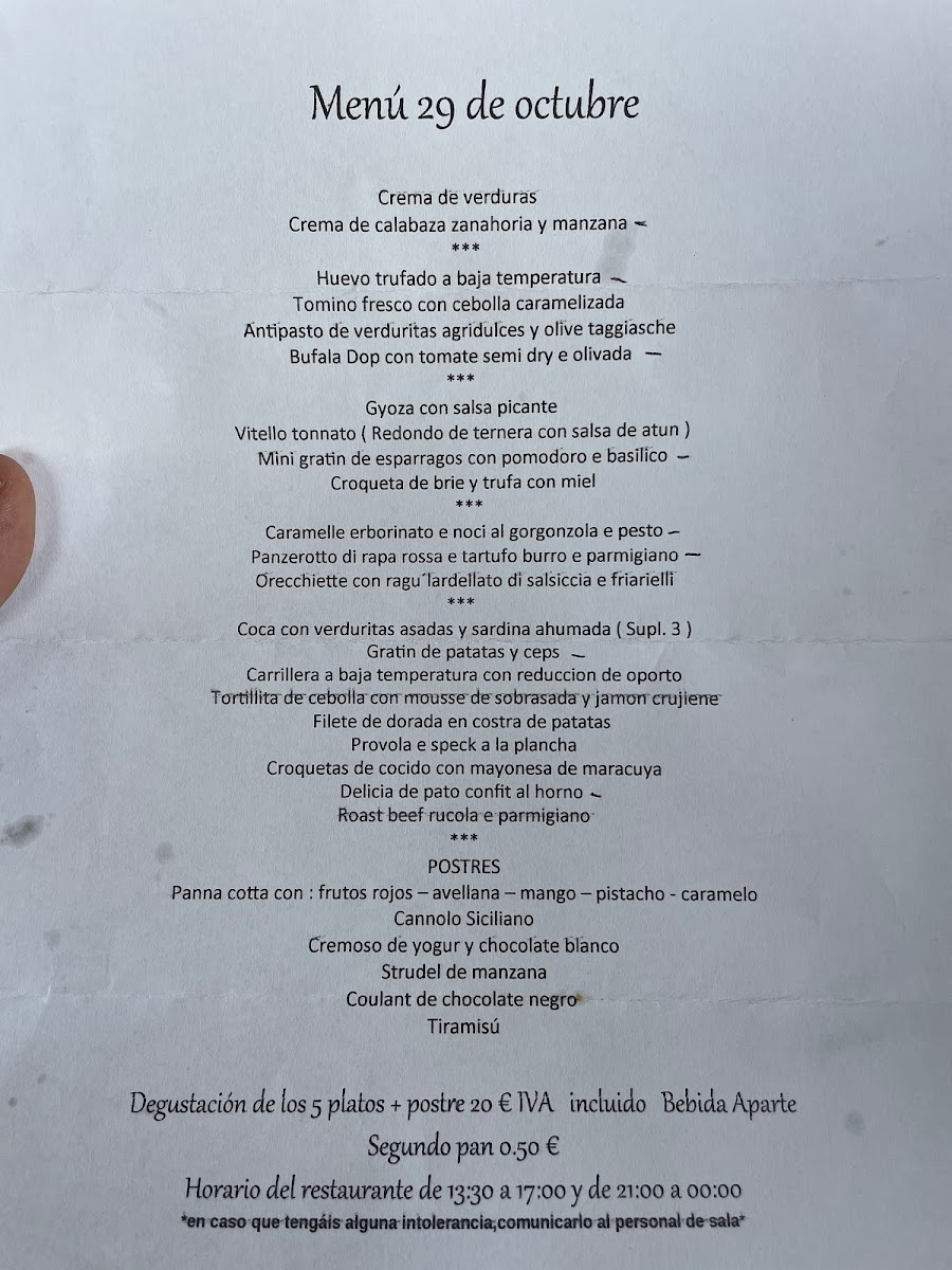 Menu Osteria Del Mare-9