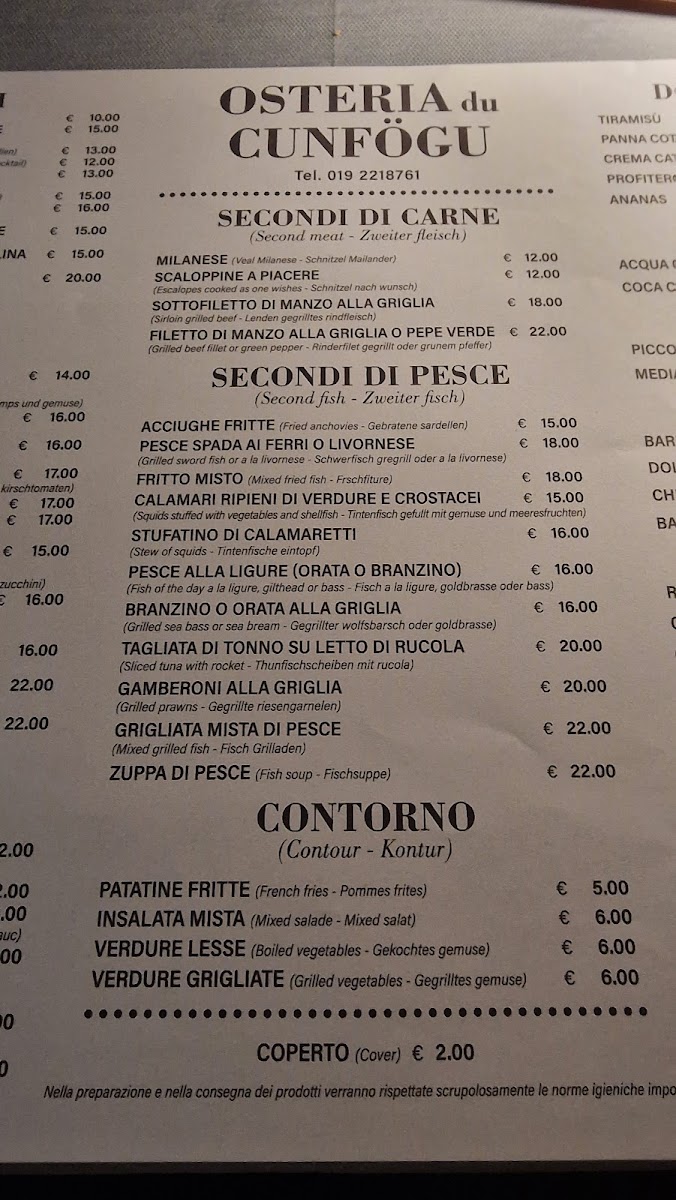 Menu Osteria Du Cunfögu-4