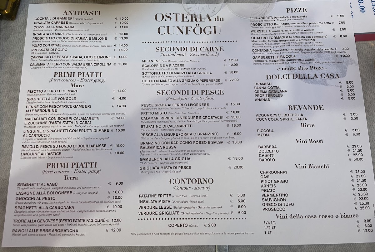 Menu Osteria Du Cunfögu-5