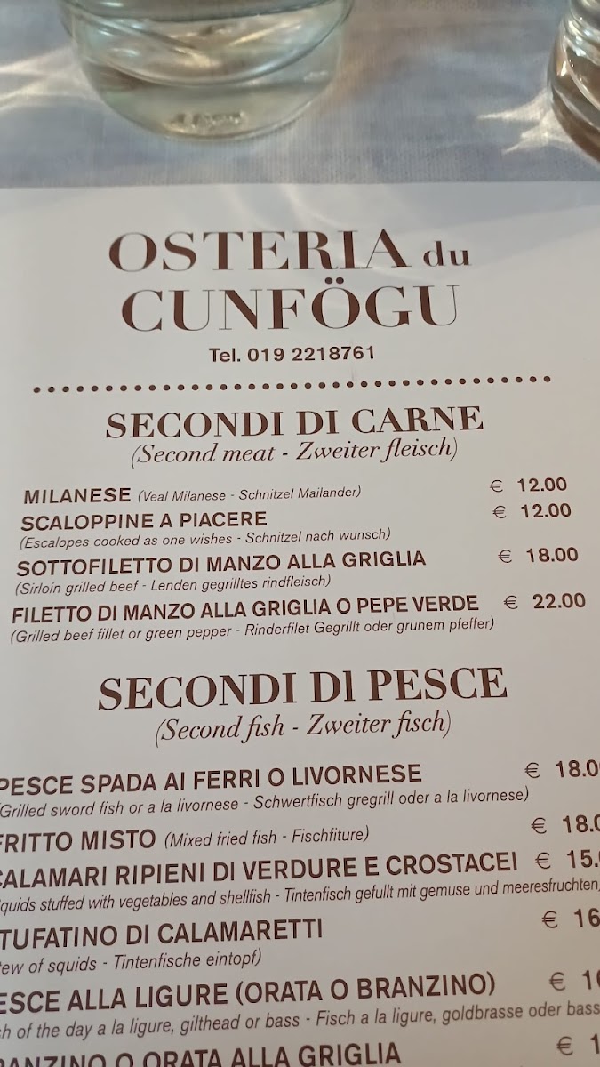 Menu Osteria Du Cunfögu-8